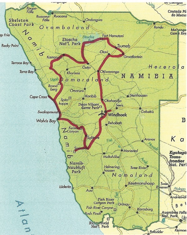 Namibia 2011 | Karte | Greenlandy | Silvana & Thomas Williges